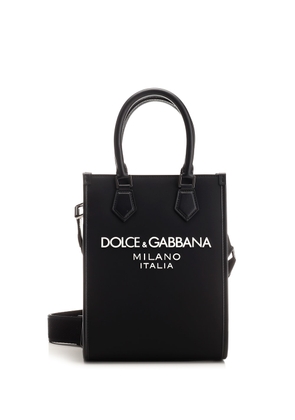 Dolce & Gabbana Small Shopping Bag With Rubberized Logo