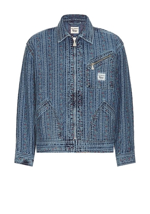 Roy Roger's x Dave's New York Work Short Jacket in Blue. Size XL/1X.