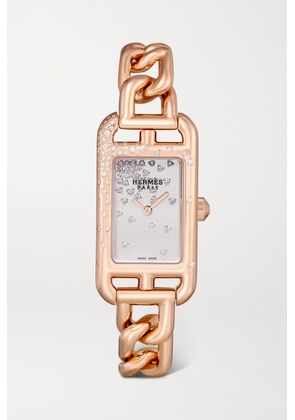 Hermès Timepieces - Nantucket 29mm Small 18-karat Rose Gold And Diamond Watch - One size