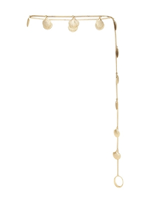 Oseree Lumiere Shell Chain in Metallic Gold.