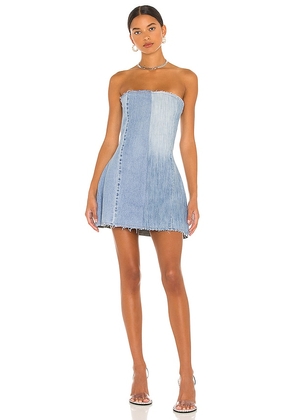 SAMI MIRO VINTAGE Maximillian Dress in Denim-Light. Size XS.