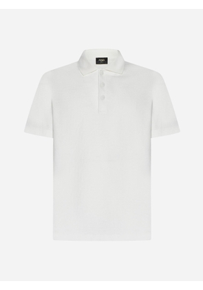 Fendi Ff Pique Cotton Polo Shirt