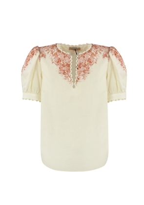 Twinset Linen Blouse With Floral Print