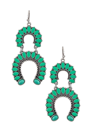 8 Other Reasons Western Statement Earring in Turquoise.
