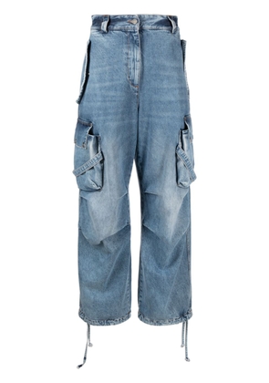 MSGM high-waisted cargo jeans - Blue