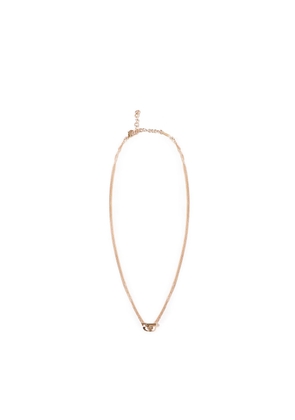 Ferragamo Gold-Colored Necklace With Gancini Pendant In Brass Woman