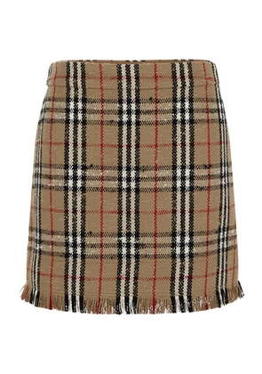 Burberry Vintage Check Bouclè Mini Skirt