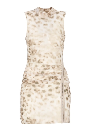 Rotate By Birger Christensen Blurry Snow Leopard Dress