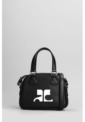 Courrèges Bowling Shoulder Bag In Black Leather