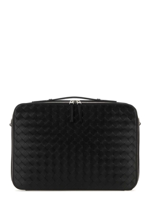 Bottega Veneta Black Leather Getaway Briefcase