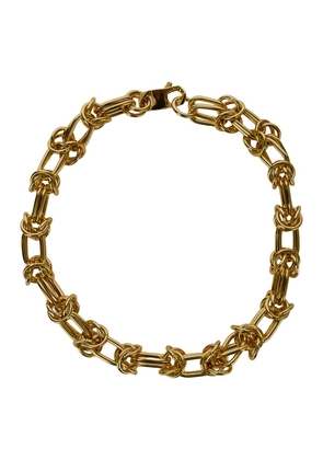Federica Tosi Cecile Twisted Chain Necklace In 18K Plated Bronze Woman
