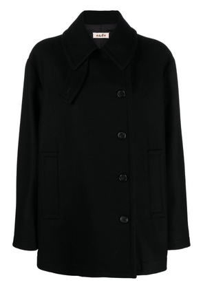 Alberto Biani off-centre buttoned-up coat - Black
