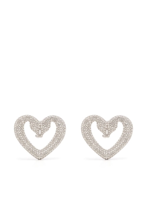 Swarovski Una crystal-embellished clip earrings - Silver