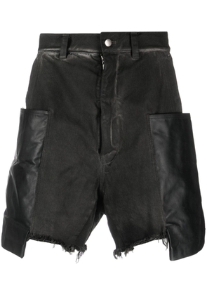 Rick Owens Stefan panelled cargo shorts - Black