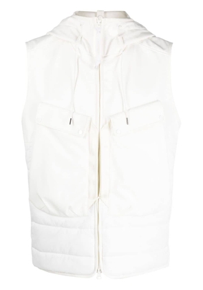 C.P. Company stand-up collar hooded gilet - White