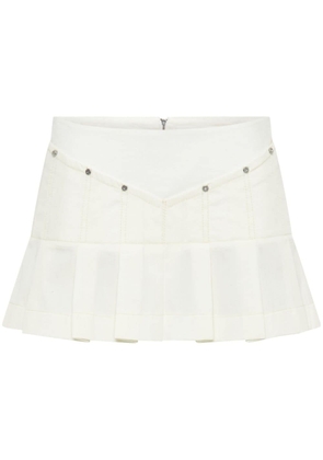 Dion Lee Wrench pleated mini skirt - Neutrals