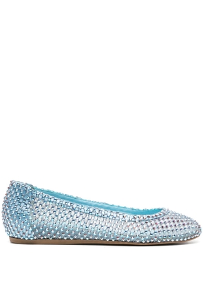 Le Silla Gilda crystal-embellished ballerina shoes - Blue