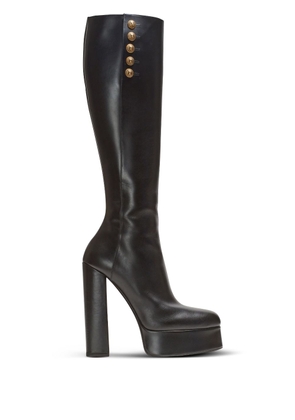 Balmain Brune 135mm knee-high leather boots - Black