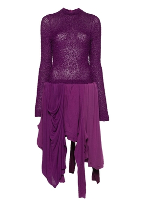 Acne Studios layered asymmetric dress - Purple
