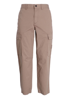 BOSS logo-tag cargo trousers - Brown