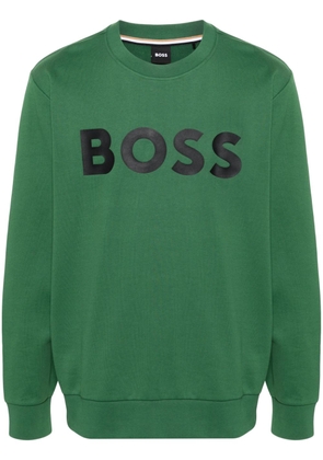 BOSS logo-print cotton sweatshirt - Green
