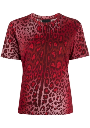 Cynthia Rowley leopard-print cotton T-shirt - Red