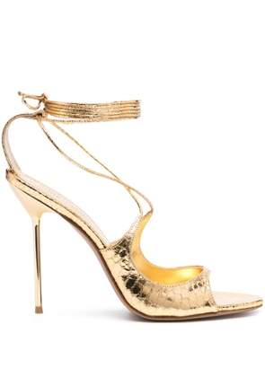 Paris Texas 115mm leather sandals - Gold