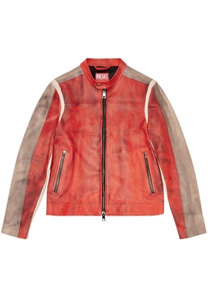 Diesel L-Ruscha leather jacket - Red