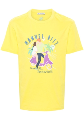 Manuel Ritz logo-print cotton T-shirt - Yellow