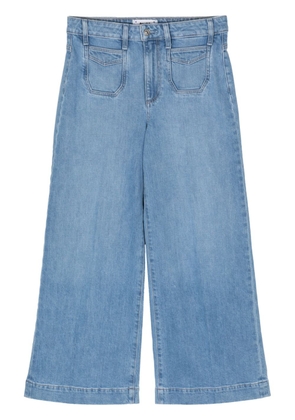 PAIGE wide-leg cropped jeans - Blue