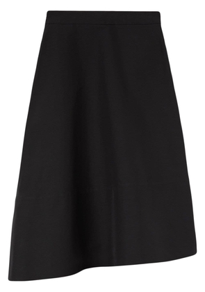 Jil Sander asymmetric midi skirt - Black