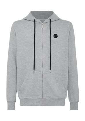 Philipp Plein Plein™ logo zip-up hoodie - Grey