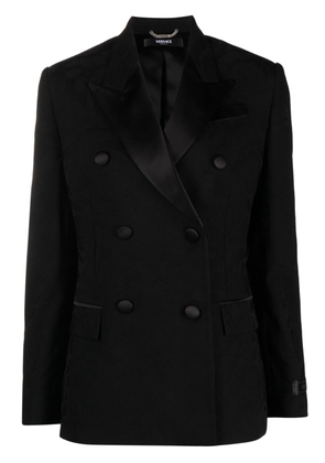 Versace Barocco jacquard double-breasted blazer - Black