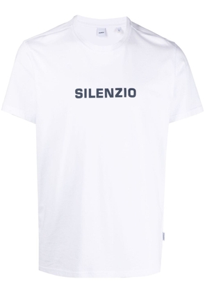 ASPESI Silenzio print cotton T-shirt - White