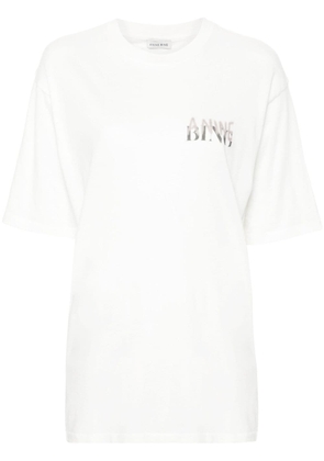 ANINE BING logo-print cotton T-shirt - White