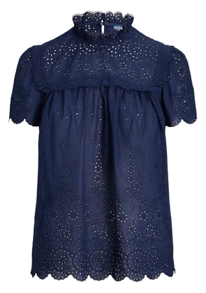 Polo Ralph Lauren broderie anglaise cotton blouse - Blue