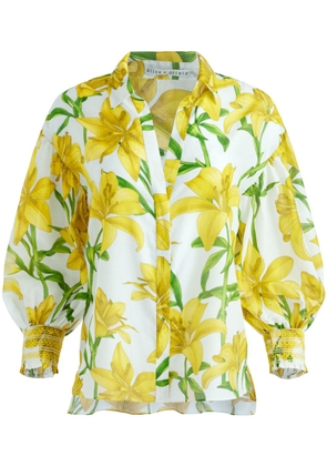 alice + olivia Maylin floral-print blouse - White