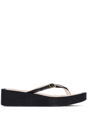 Jacquemus Les Tatanes Lin flatform sandals - Black