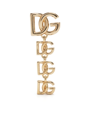 Dolce & Gabbana logo-plaque polished-finish earring - Gold
