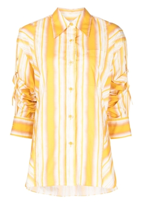3.1 Phillip Lim striped long-sleeve cotton shirt - Yellow