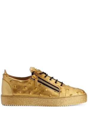 Giuseppe Zanotti Frankie leather low-top sneakers - Gold