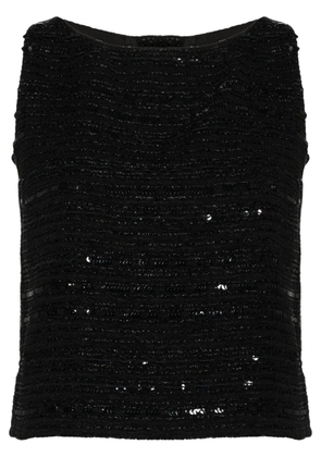 CHANEL Pre-Owned 2000 sequinned sleeveless top - Black