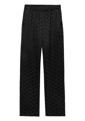 MSGM elasticated-waist straight-leg trousers - Black