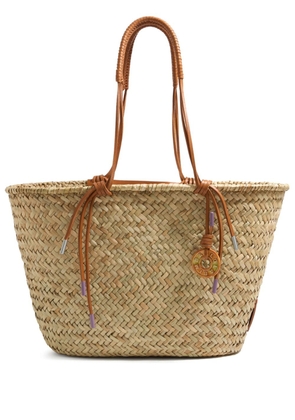 Bimba y Lola grass-leather weave bag - Neutrals