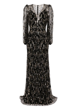 Jenny Packham Moondance sequin-embellished gown - Black