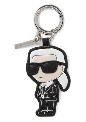 Karl Lagerfeld Ikonik logo-pendant keychain - Black