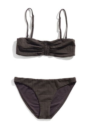Bimba y Lola waffle-knit bikini set - Brown