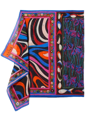 PUCCI abstract print asymmetric beach skirt - Multicolour