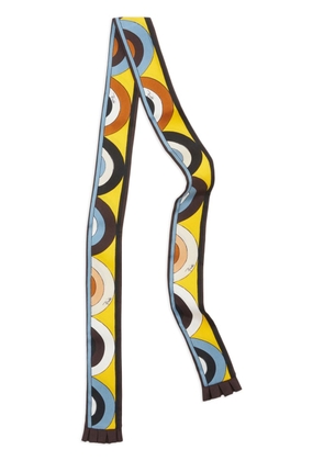 PUCCI geometric-print twill scarf - Yellow