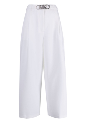 Michael Kors cropped wide-leg trousers - White